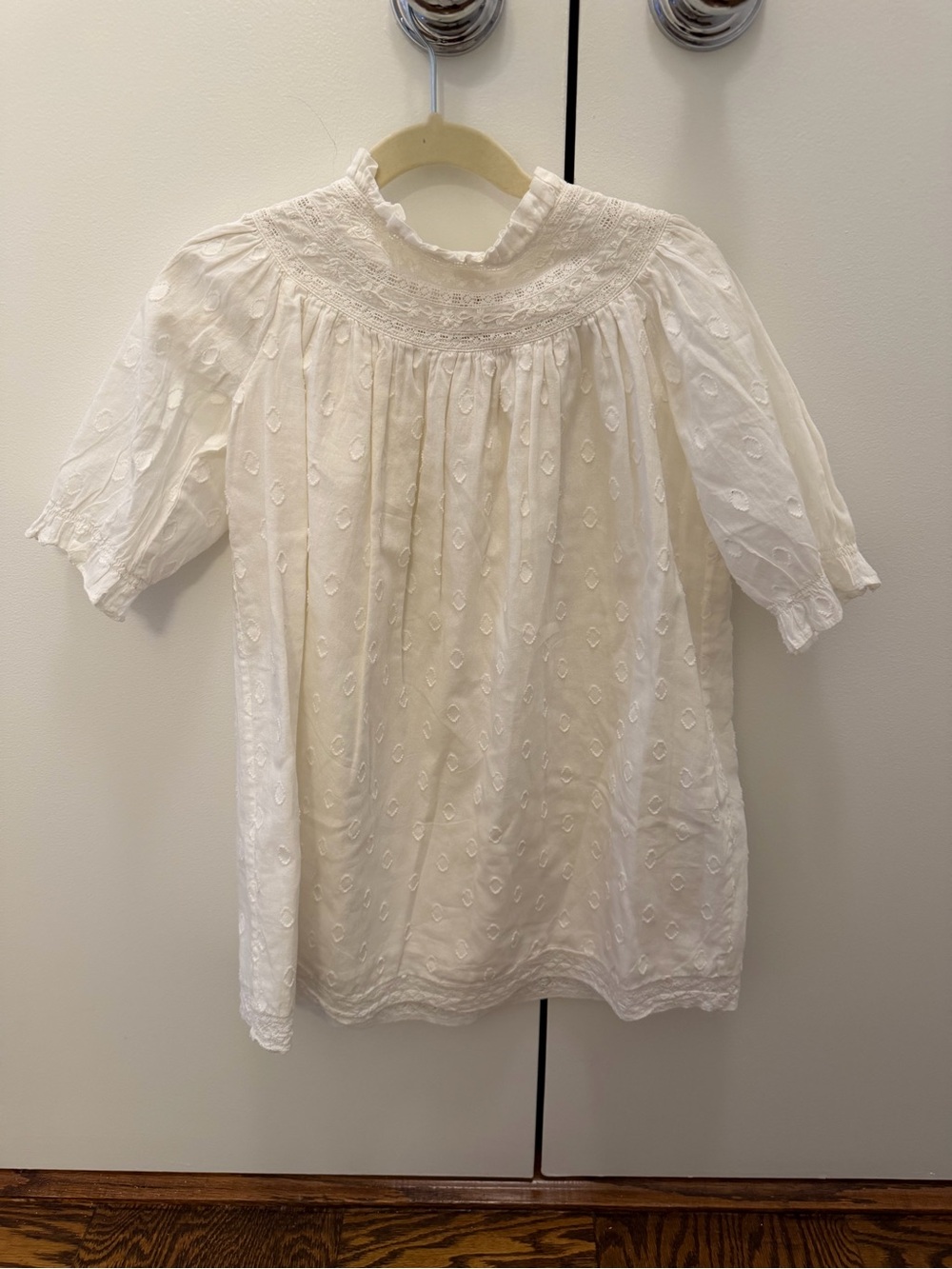 Bonpoint White Eyelet Cotton Dress